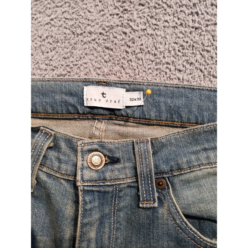 True Craft Men's‎ Tapered Jeans Blue Denim Size 32x32 Slim Fit Casual
